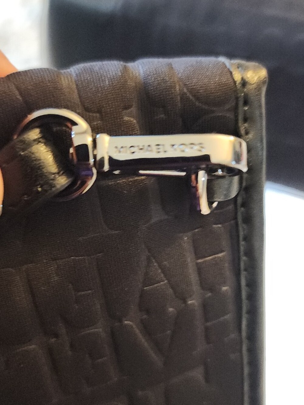 Michael Kors Black Monogram Tote with Wristlet Pouch. 14×13×5 - Picture 10 of 13